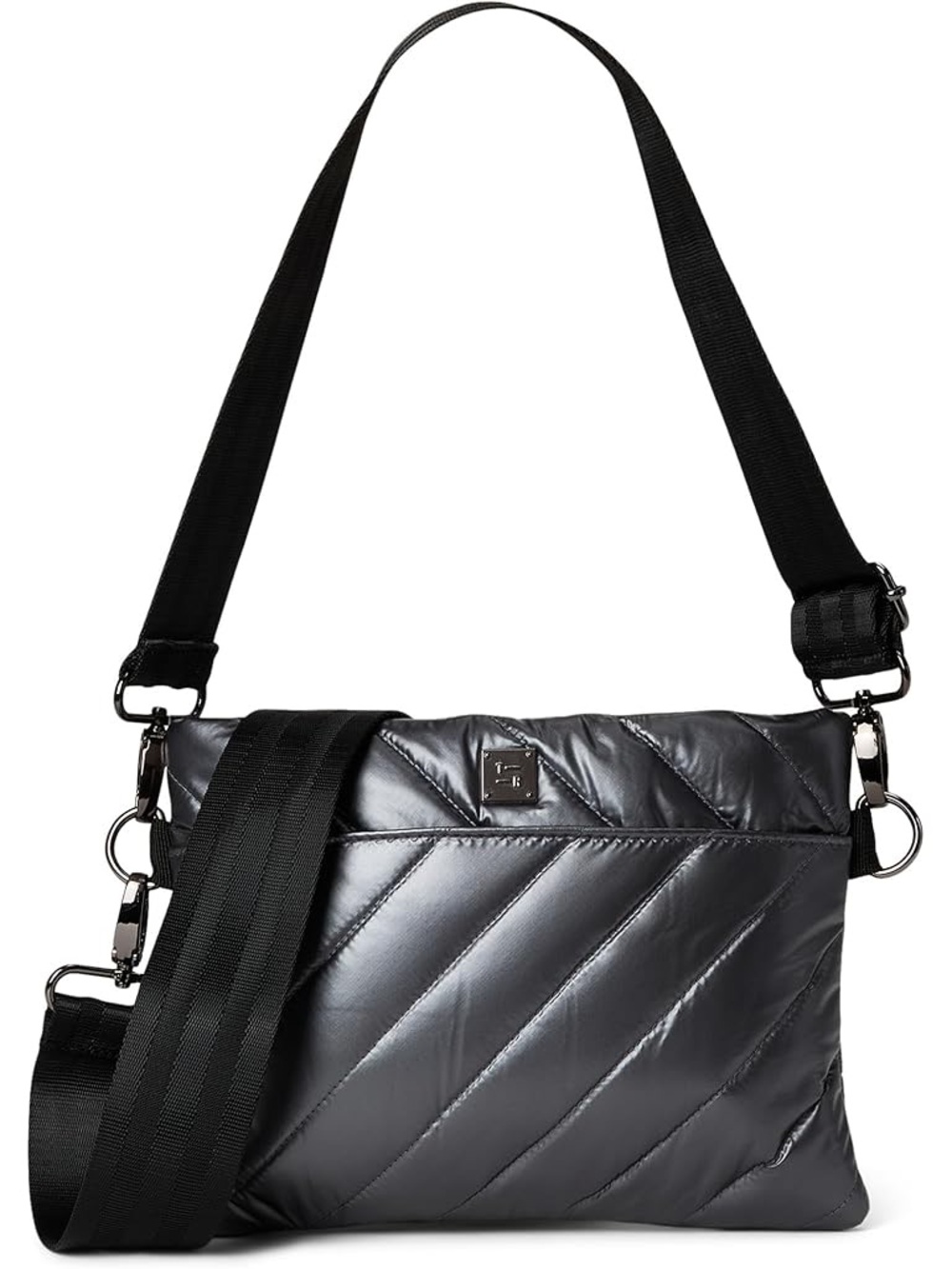 THINK ROYLN Quilted Messenger Bag - Black